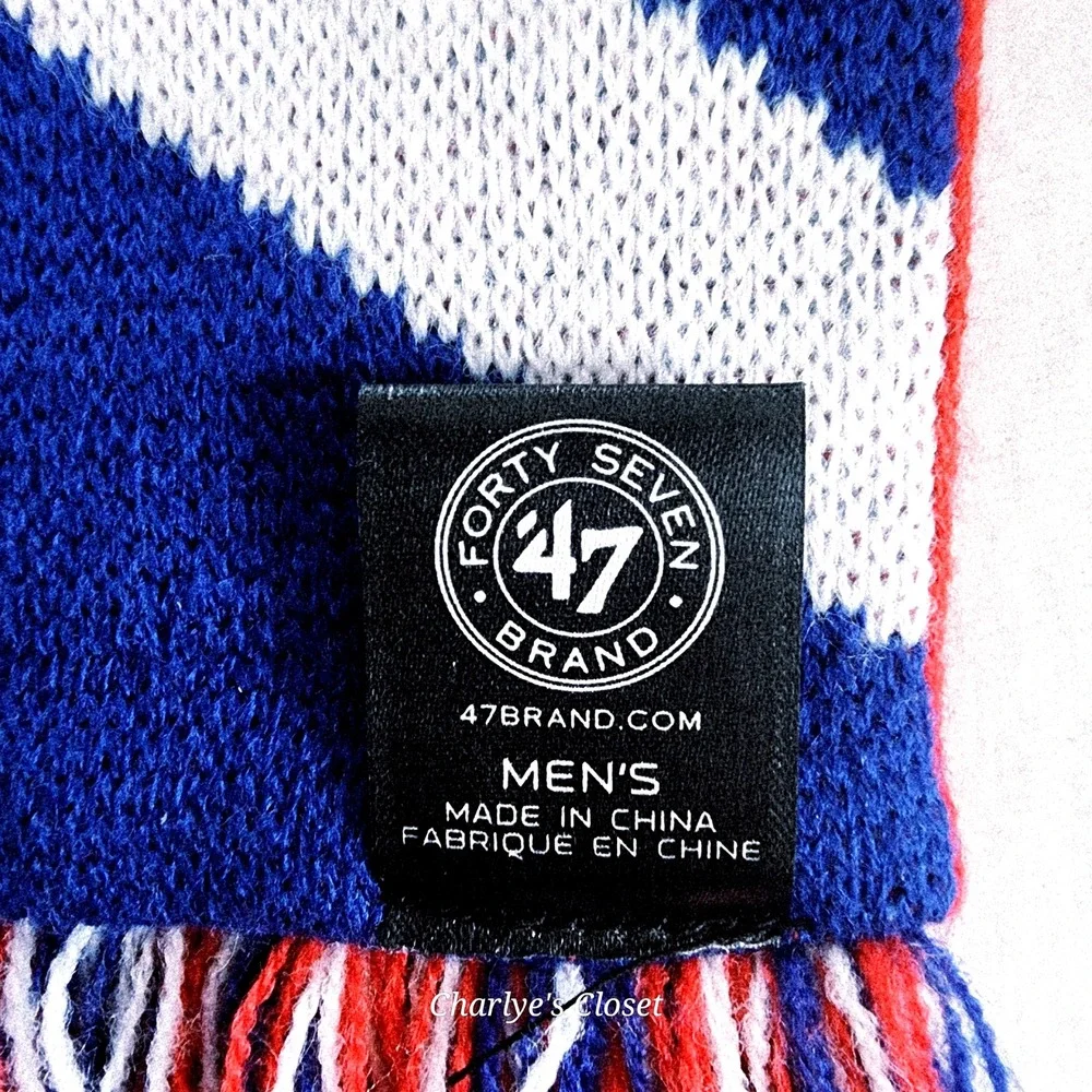 New‎ York  Giants NFL 47 BRAND Adult Unisex Fringe Winter Stadium Scarf